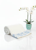 Blue Embroided Towel