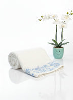 Blue Embroided Towel