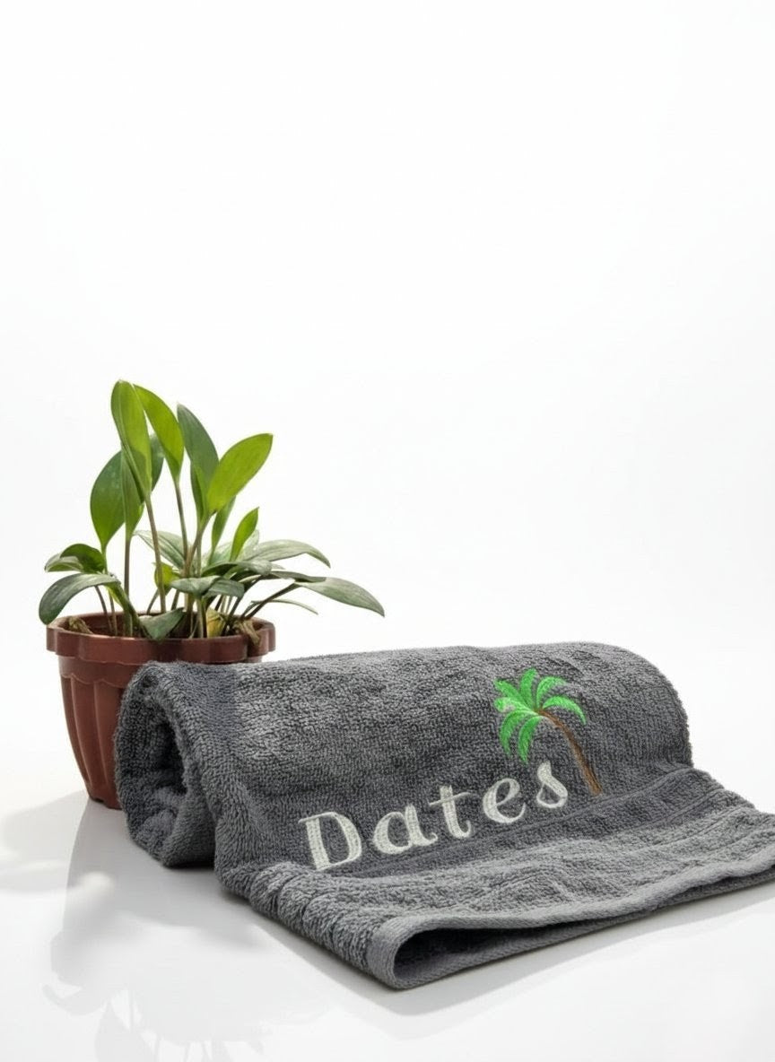 Gray Dates Premium Towel