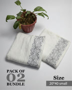 Gray Emborided Towel Bundle